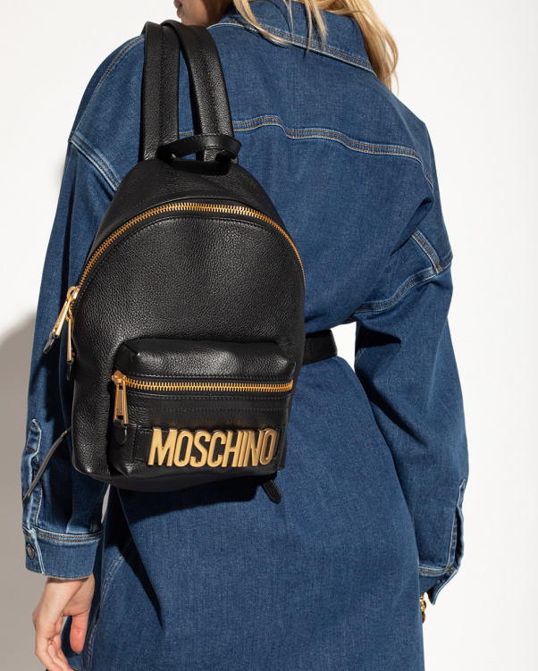 M.O.S.C.H.I.N.O LEATHER BACKPACK