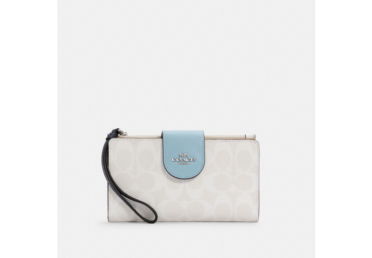 COACH Tech Phone Wallet In Colorblock Signature Canvas