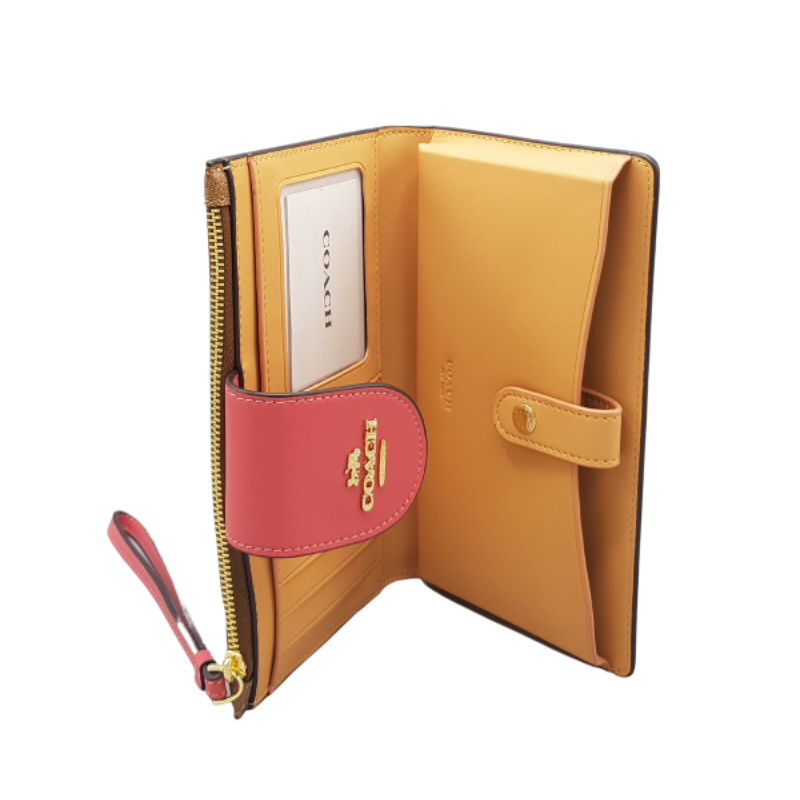 COACH Tech Phone Wallet In Colorblock Signature Canvas