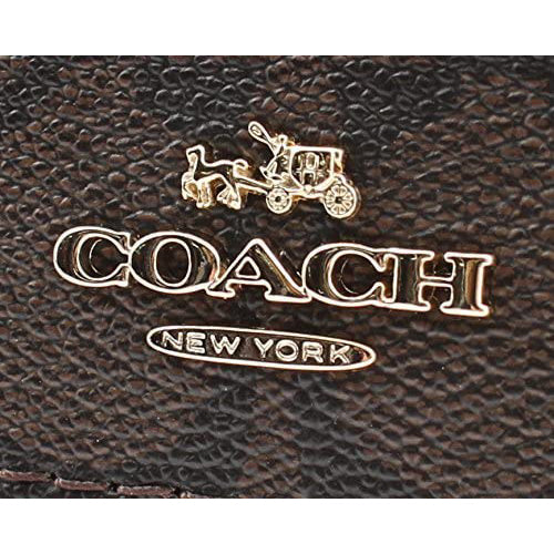 COACH Long Tri-fold Wallet With ID Case Outlet Luxury Signature