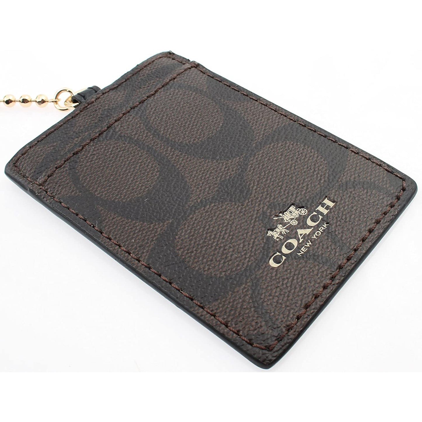 COACH Long Tri-fold Wallet With ID Case Outlet Luxury Signature